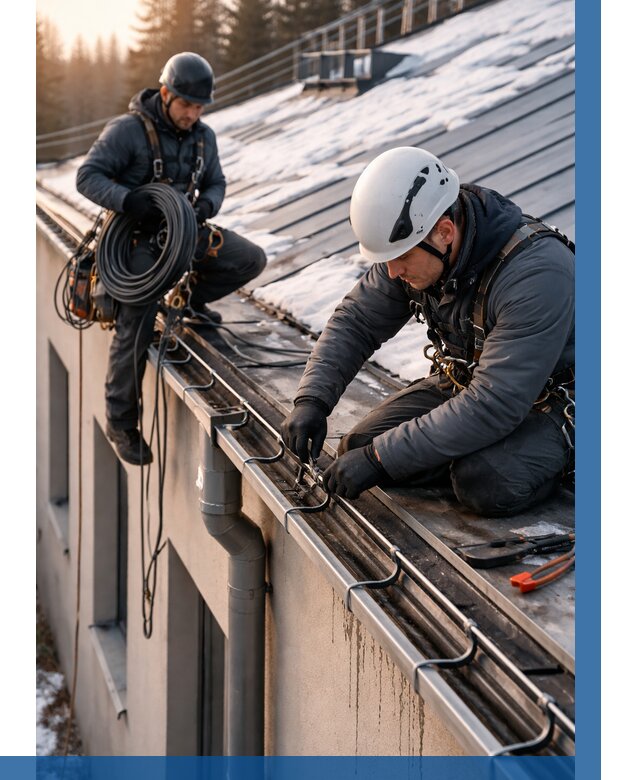 Монтаж греющего кабеля на кровле в Ртищеве от 460 р. | ВЫСОТНИК-Ртщ