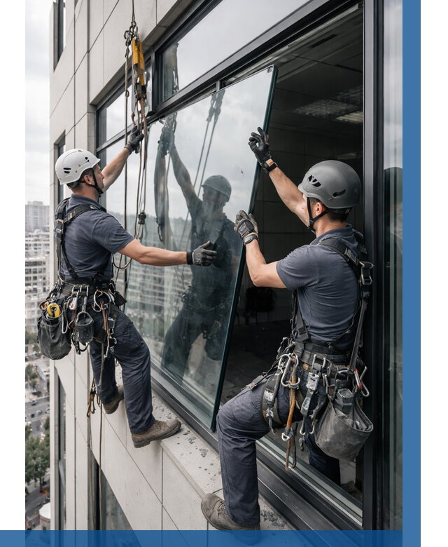 Замена стеклопакетов на высоте в Ртищеве от 5618 р. | ВЫСОТНИК-Ртщ