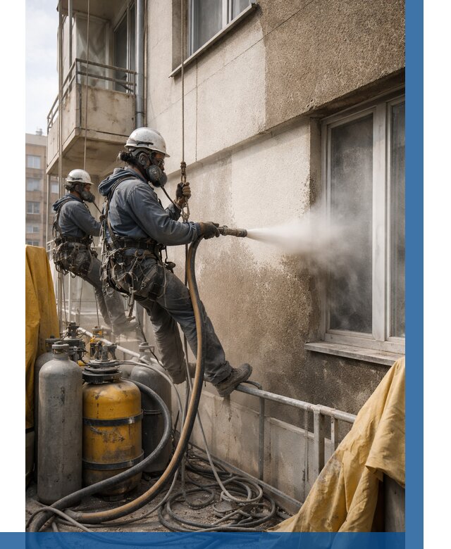 Пескоструйная очистка фасада в Ртищеве от 664 р. | ВЫСОТНИК-Ртщ