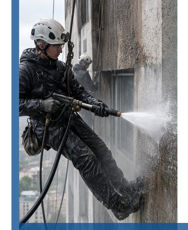 Гидроструйная очистка фасадов и конструкций в Ртищеве