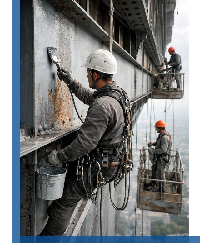 Покраска металлоконструкций на высоте в Ртищеве профессионально