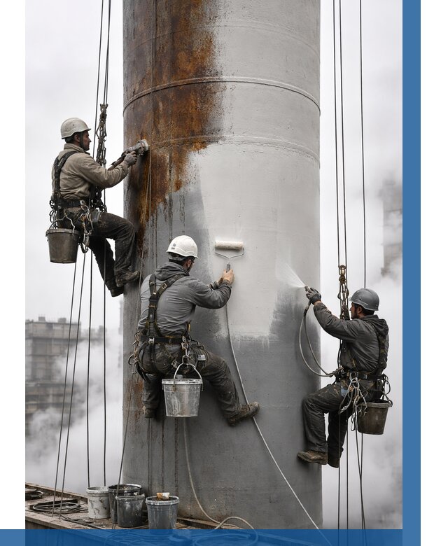 Покраска дымовых труб в Ртищеве от 8683 р. | ВЫСОТНИК-Ртщ