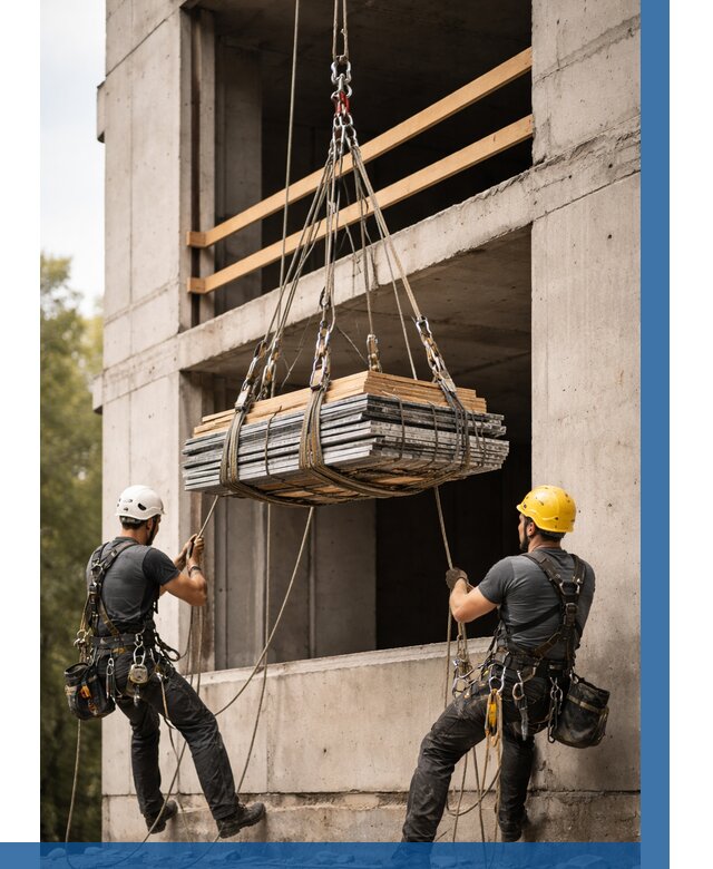 Подъем материала на этаж веревками в Ртищеве от 1532 р. | ВЫСОТНИК-Ртщ