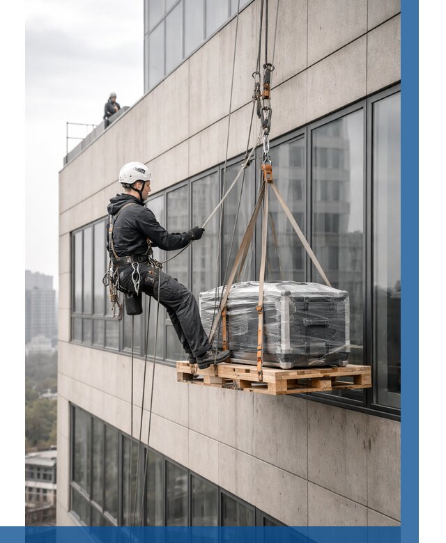 Спуск груза по фасаду в Ртищеве от 3575 р. | ВЫСОТНИК-Ртщ