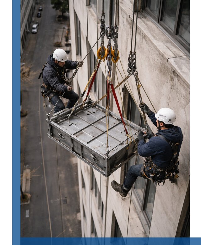 Спуск и подъем грузов по фасаду в Ртищеве для зданий