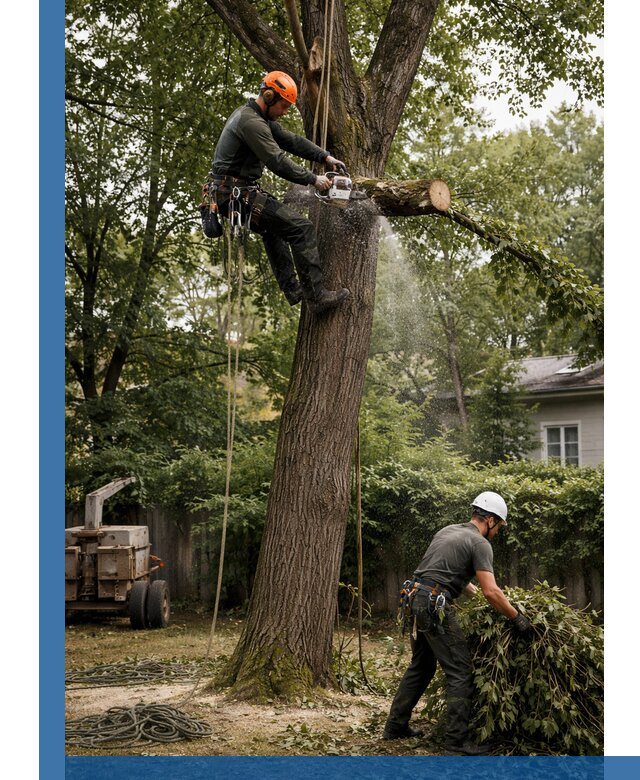 Кронирование деревьев в Ртищеве, безопасная высотная обрезка