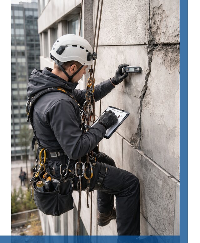 Обследование фасада альпинистами в Ртищеве от 123 р. | ВЫСОТНИК-Ртщ