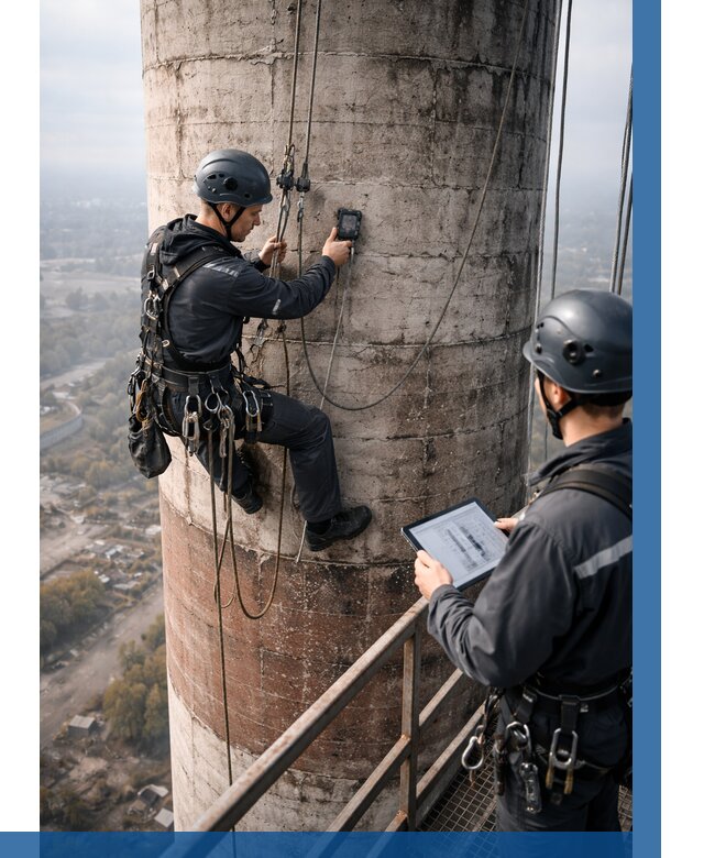 Обследование дымовой трубы в Ртищеве от 8172 р. | ВЫСОТНИК-Ртщ