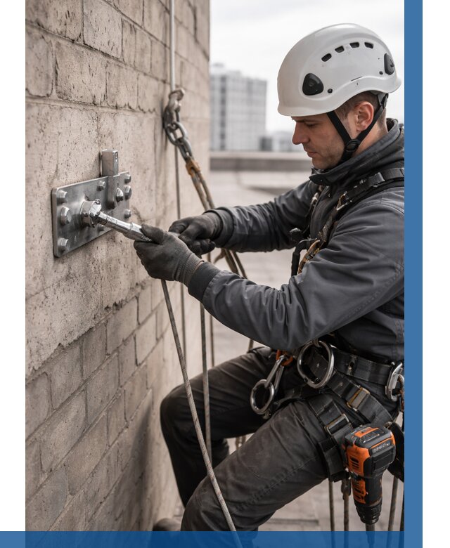 Установка анкерных точек в Ртищеве от 3575 р. | ВЫСОТНИК-Ртщ