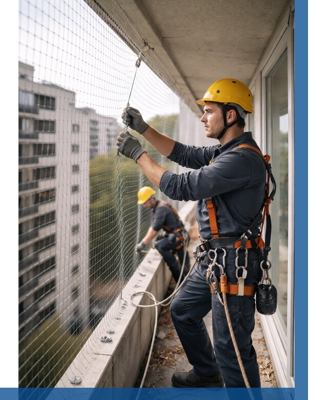 Монтаж сетки от птиц в Ртищеве от 4597 р. | ВЫСОТНИК-Ртщ